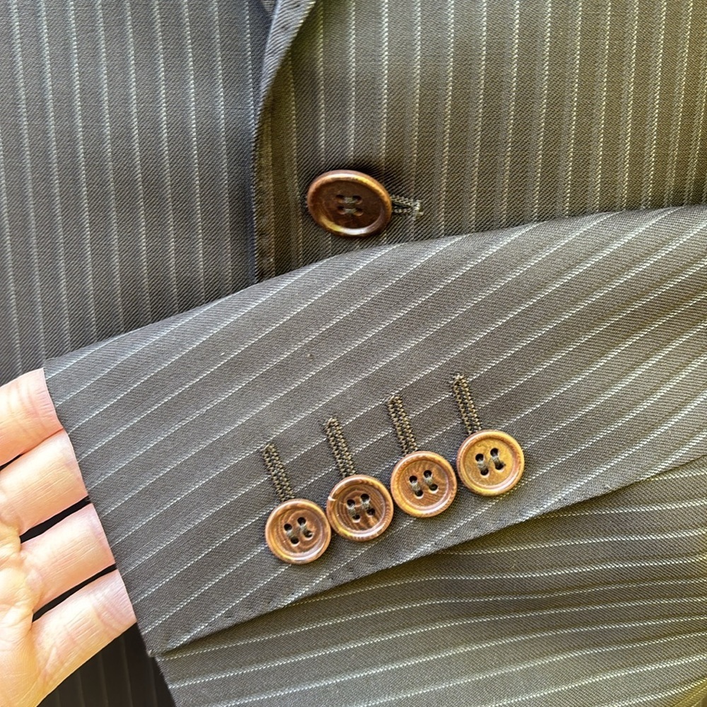 Canali Dark Gray Pinstripe Blazer - Picture 3 of 8